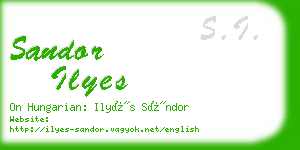sandor ilyes business card